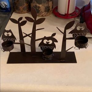 Owl tea light holder